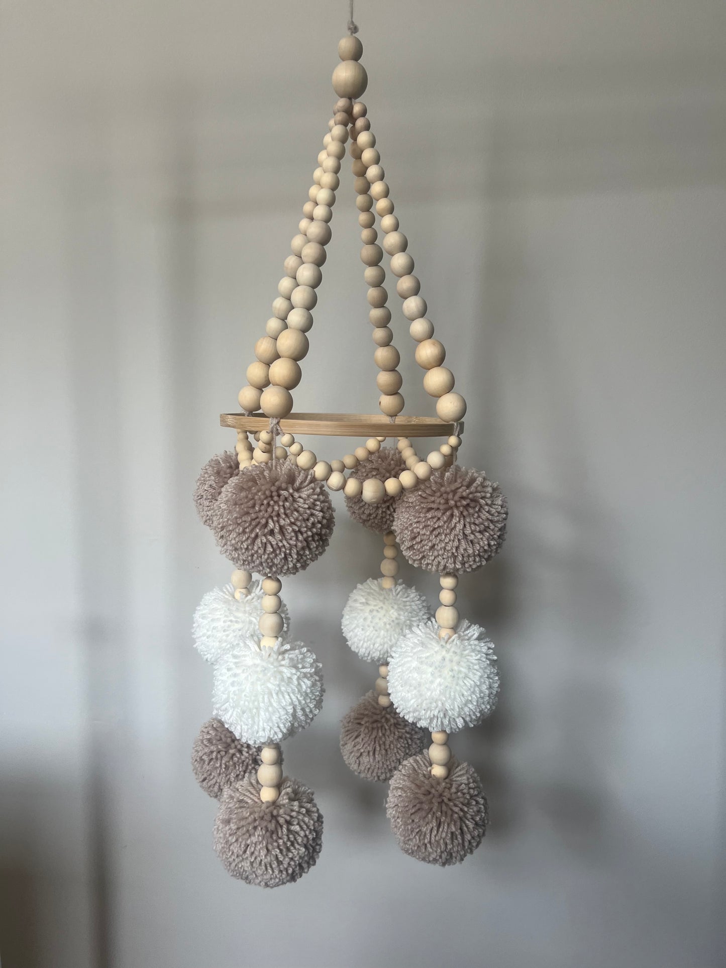 Beaded Pom Pom Baby Mobile